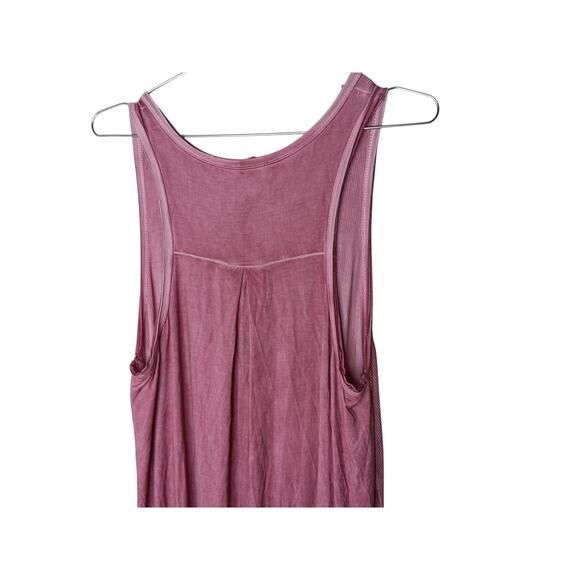 POL Oversized Maxi Dress Small Pink Sleeveless Henley Tank Textured Panels 48” - Picture 10 of 12